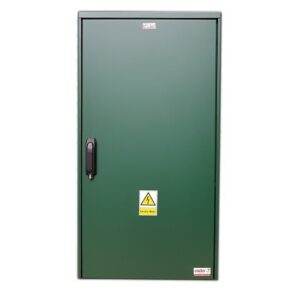 GRP Electric Meter Box W605 x H1150 x D320 mm  Green    GRP Cabinet , New Electricity Connection