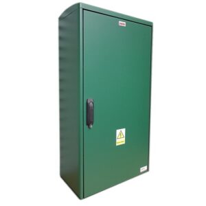 GRP Electric Meter Box W605 x H1150 x D320 mm  Green    GRP Cabinet , New Electricity Connection