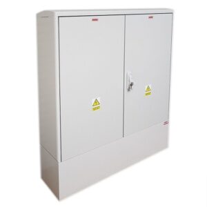 GRP Electric Meter Box W1130 x H1490 x D320 mm , Light Grey GRP Cabinet , New Electricity Connection