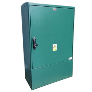 GRP Electric Enclosure, Kiosk, Cabinet, Meter Box, Housing, Green (W800, H1250, D320)mm